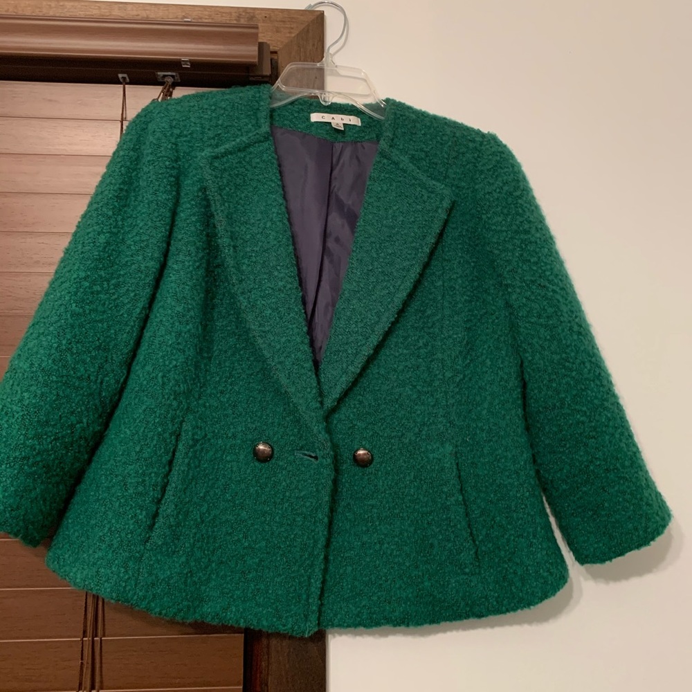 Cabi Ivy green wool blend  jacket size 4